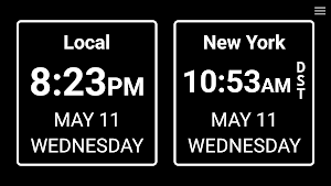 World Clock Dual Digital Clock Screenshot 3