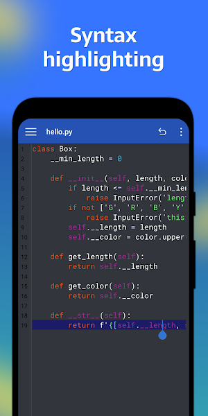 Python Mobile - IDE Screenshot 2
