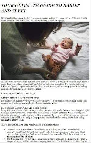 Baby Sleeping Guide Screenshot 1