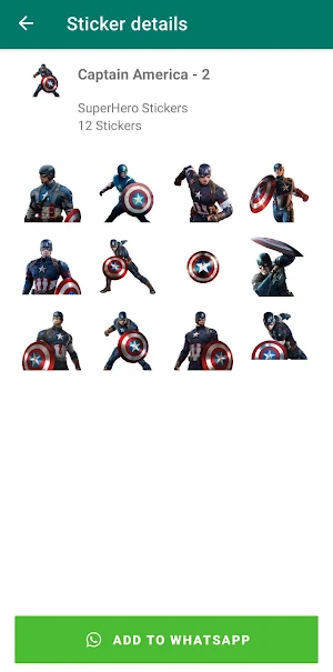 Super Hero Stickers Screenshot 2