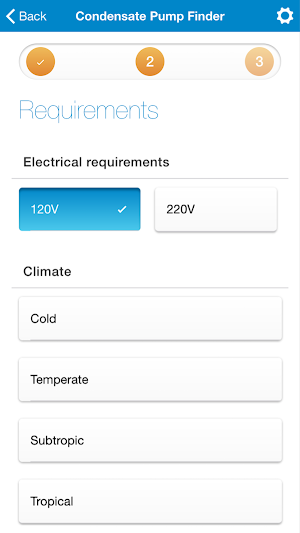 Condensate Pump Finder Screenshot 2
