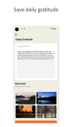Gladly: Gratitude journal app Screenshot 2