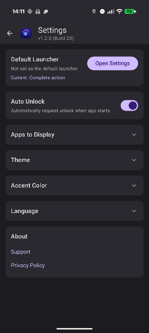 Private Launcher Screenshot 2