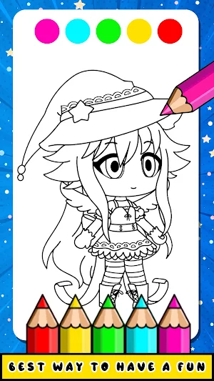 Gacha Anime Coloring Book Life Screenshot 3