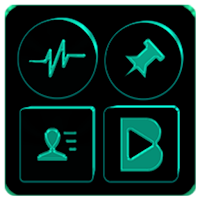 Black and Teal Icon Pack
