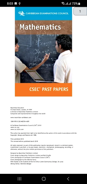 CXC Past Papers (Main) Screenshot 1