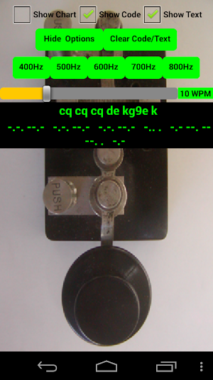 CW Morse code practice oscillator horizontal lever Screenshot 0