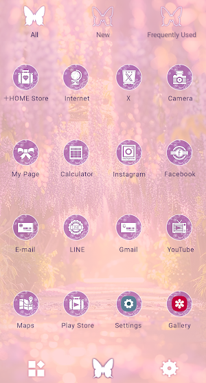 Wisteria Glow Theme +HOME Screenshot 2