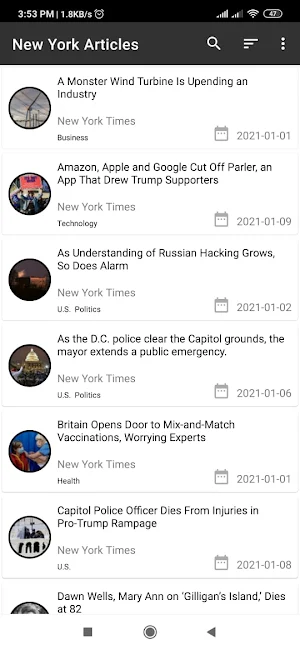 zArticles New York - Most popu Screenshot 0