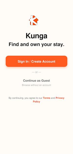 Kunga: Hostels, Rentals & more Screenshot 0