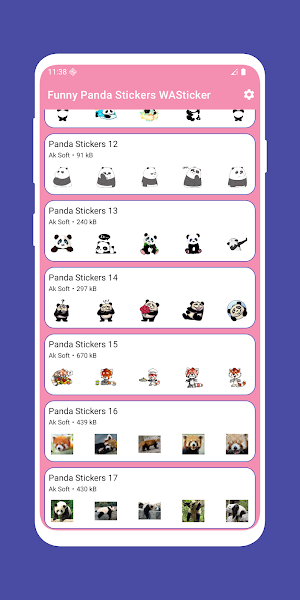 Funny Panda Stickers WASticker Screenshot 2