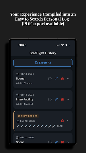 StatFlight Mission Log Screenshot 0