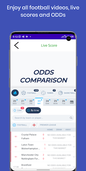 Football LiveScore& Highlights Screenshot 2
