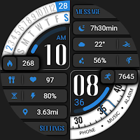 Blue Text Diagonal ZKin Watch