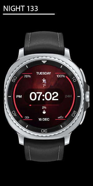 Night 133 - Digital Watch Face Screenshot 0