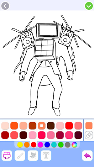Titan TV Man Coloring Game Screenshot 3