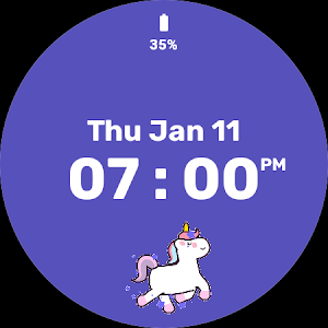Animated Unicorn Watch Face Screenshot 0