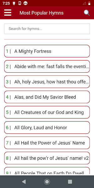 Most Popular Hymns ( + Tunes) Screenshot 0