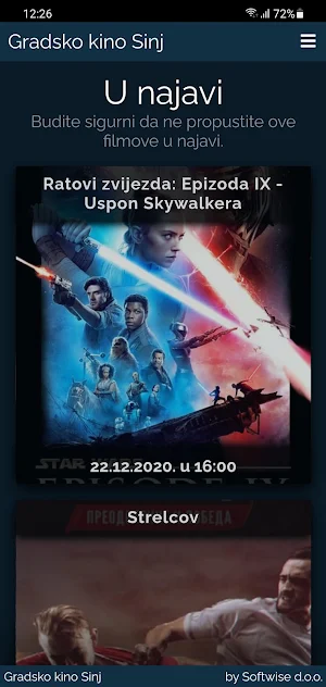 Gradsko kino Sinj Screenshot 0