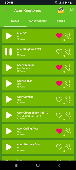 All ACER Mobile Ringtones Screenshot 3
