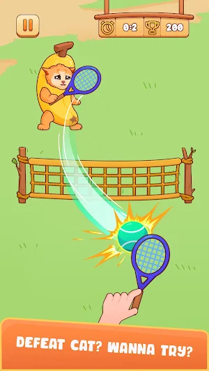 Tennis Cat - Meme Battle Screenshot 0