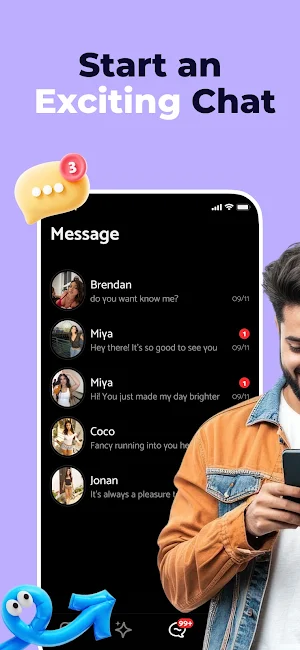 Ombra- Swipe,Link,Chat Screenshot 2