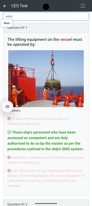 LPG tankers CHaS Support CES Screenshot 2