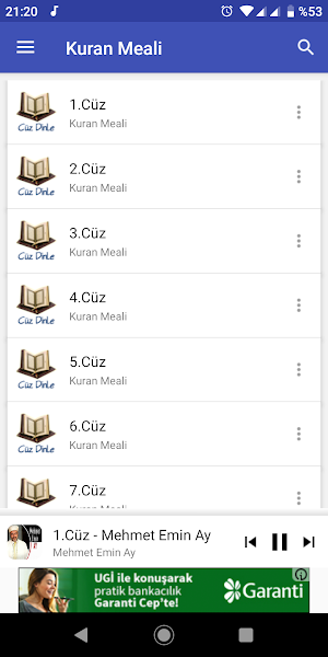 Kuranı Kerim Cüz Dinle - Kuran Meali Hatim Dinle Screenshot 2