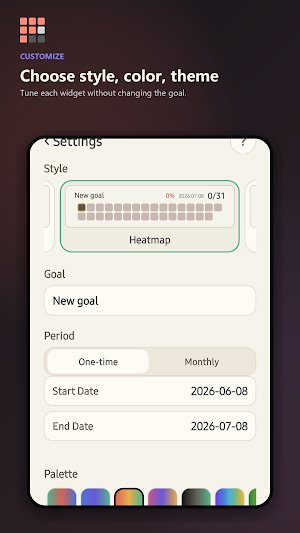 Dotting - Goal Widget Screenshot 3