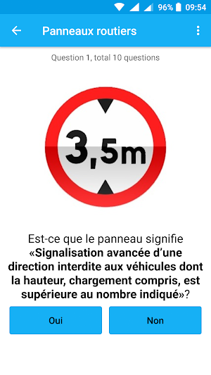 Panneaux routiers: quiz sur le Code de la route Screenshot 2