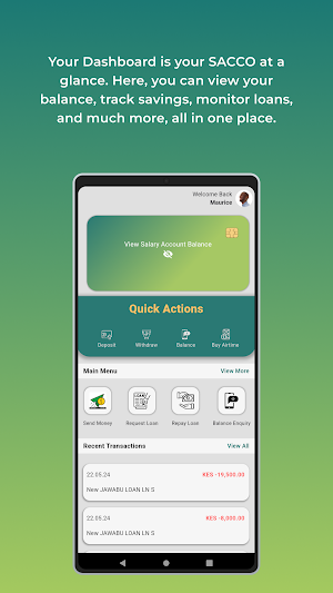 NSSF SACCO M-Banking Screenshot 2