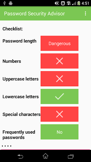 Password Security Advisor Screenshot 2