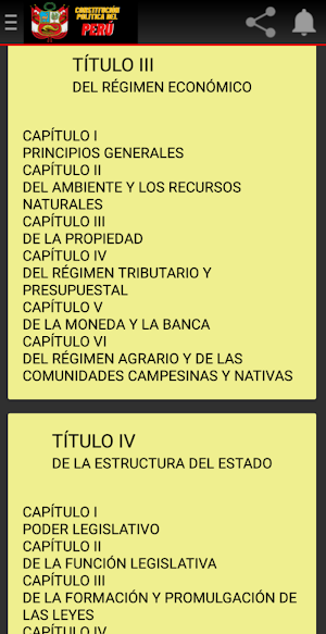 Constitución Política del Perú Screenshot 2