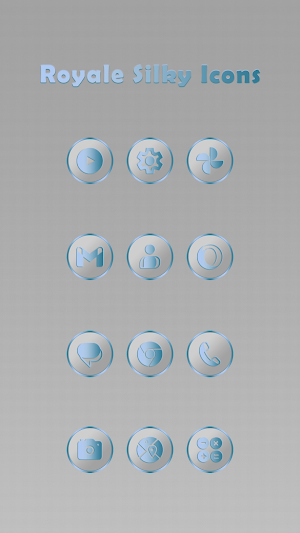 Royale Silky Light Blue Icons Screenshot 0