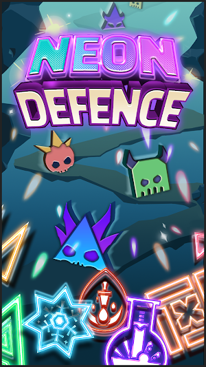 Neon Defence : Merge Tower Defence Screenshot 1