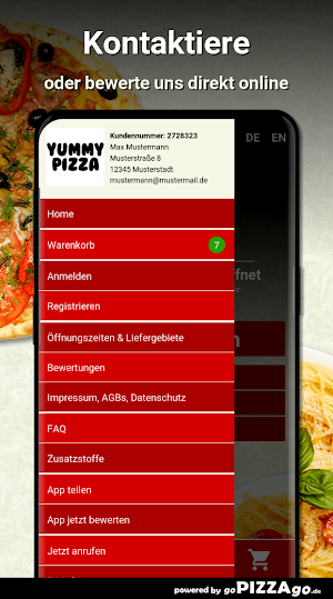 Yummy Pizza Bremen Screenshot 2