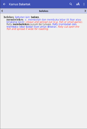 Kamus Balantak Dictionary Screenshot 2