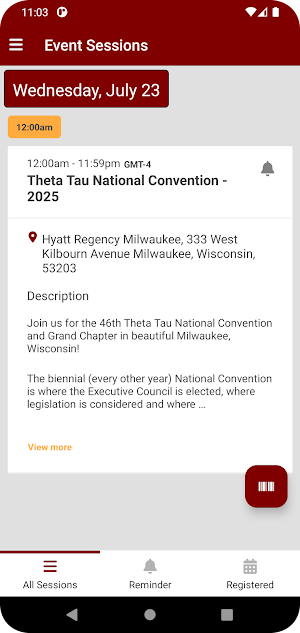 Theta Tau Events Screenshot 2