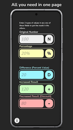 Simple Percentage Calculator Screenshot 0