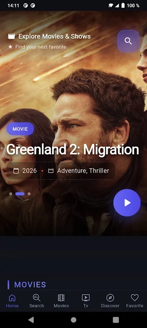 UniTV Player: Browse Movies Screenshot 0