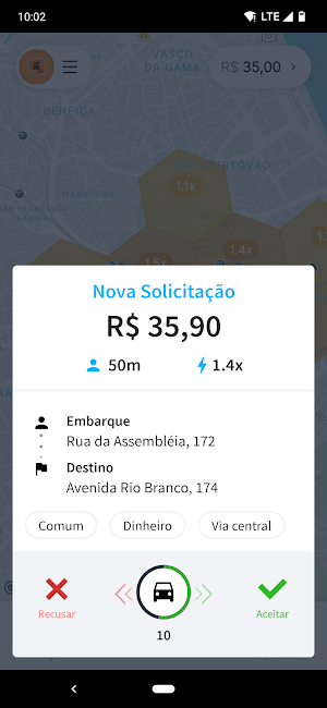 ROTAUNAI - Motorista Screenshot 2