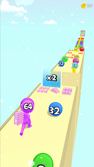 Stair Runner 2048: Run & Merge Screenshot 0