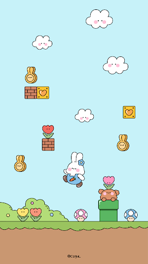 카카오톡 테마 - 슈퍼 바니 Screenshot 0