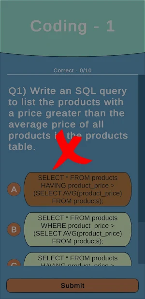 SQL Quiz Master Pro: Learn SQL Screenshot 3