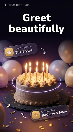 Birthday Cards: Maker & Wishes Screenshot 0
