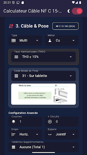 Section câble Screenshot 2