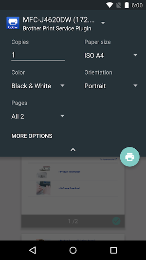 Brother Print Service Plugin Screenshot 3