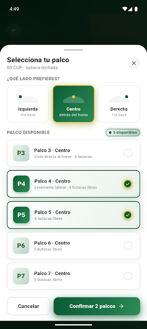 Vegueros Tickets Screenshot 2