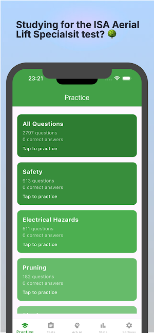 ISA Aerial Lift Flashcards Screenshot 0