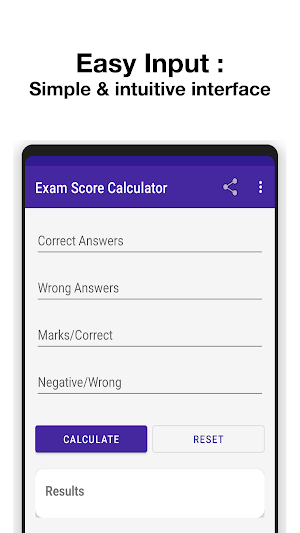 Exam Score Calculator Screenshot 0
